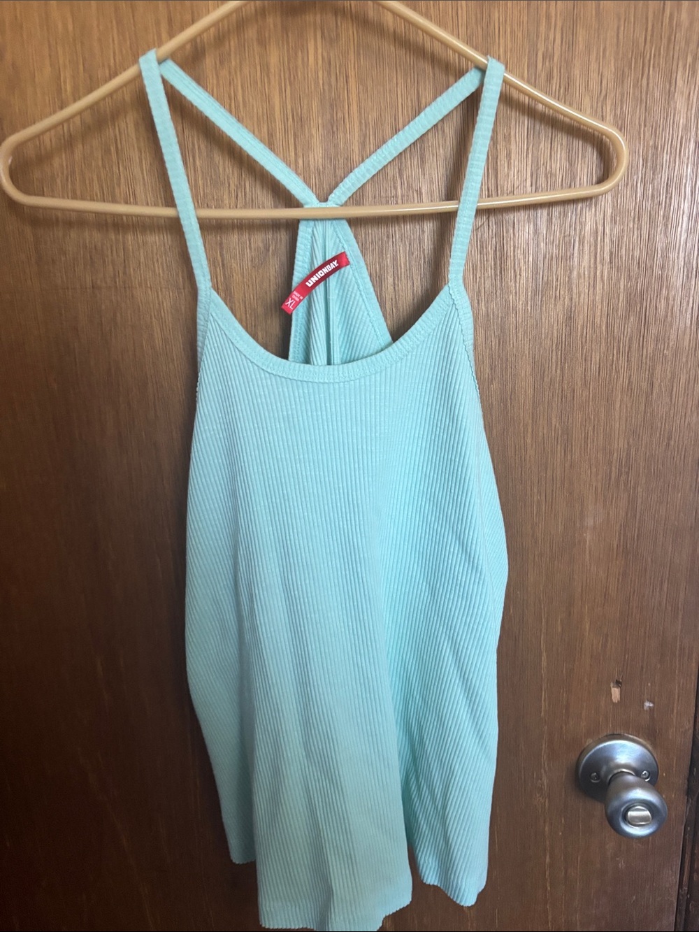 UNIONBAY Light Aqua Ribbed Racerback Cami